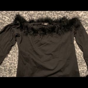 Faux fur top